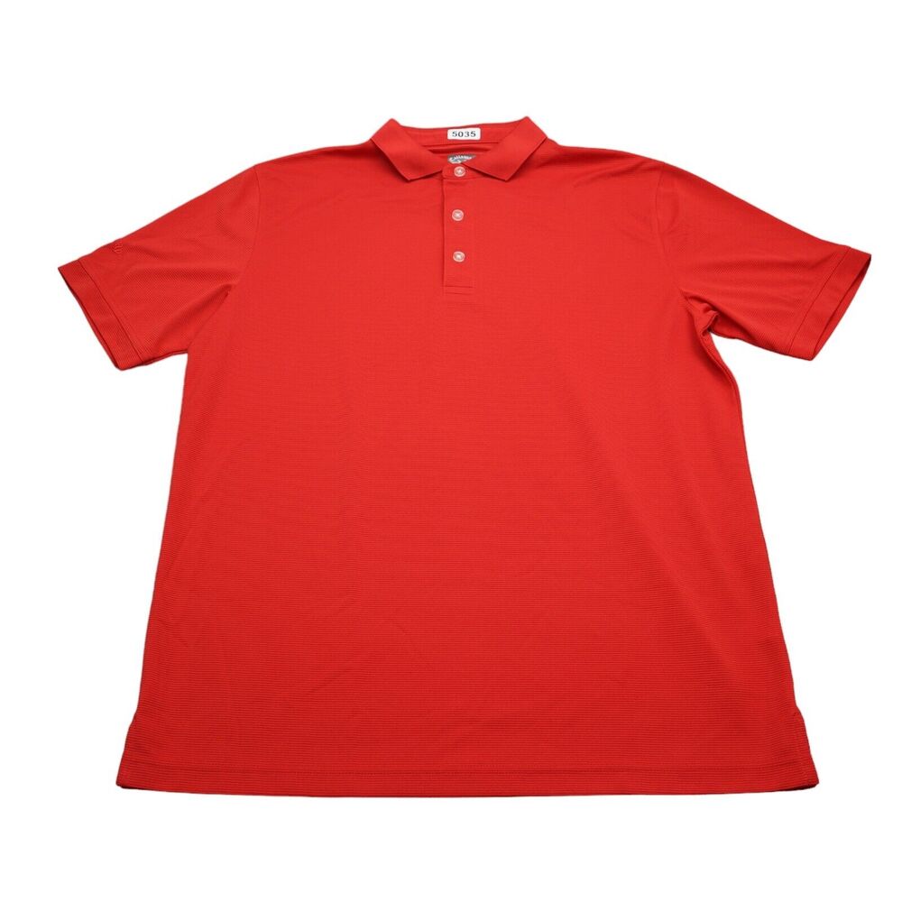 Callaway Shirt Mens Medium Red Polo Golf Golfer Stretch Lightweight Casual
